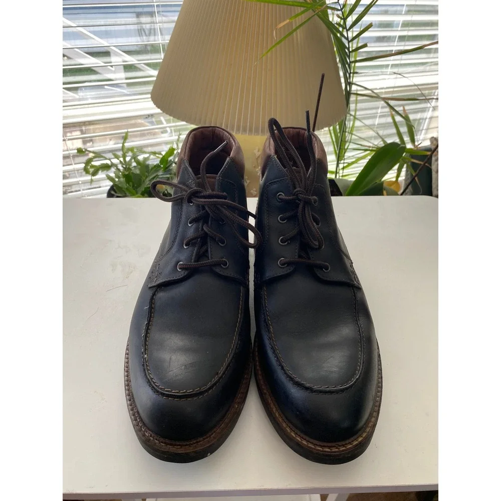 Johnston & Murphy Waterproof Moc Toe Chukka Boots Men 10M Black Leather